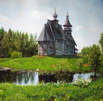 Деревянная церковь (30х30  &nbsp;Н. Резник)
